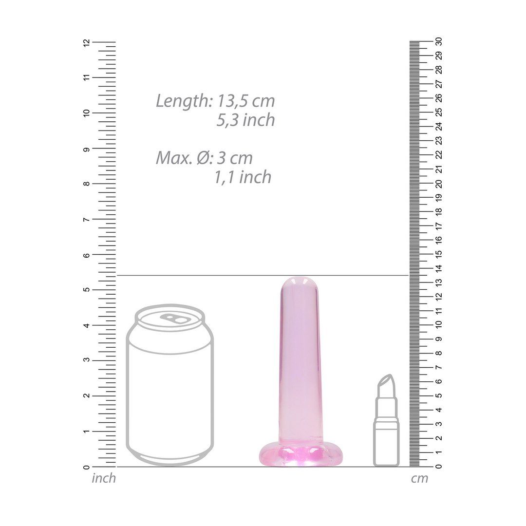 Фаллоимитатор Realrock Crystal Clear Dildo 5.3", 13.5 см (розовый)