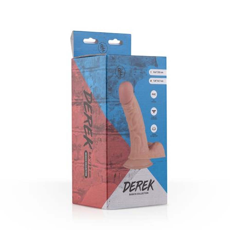 Фаллоимитатор EasyToys Derek Realistic Dildo, 22 см (телесный)