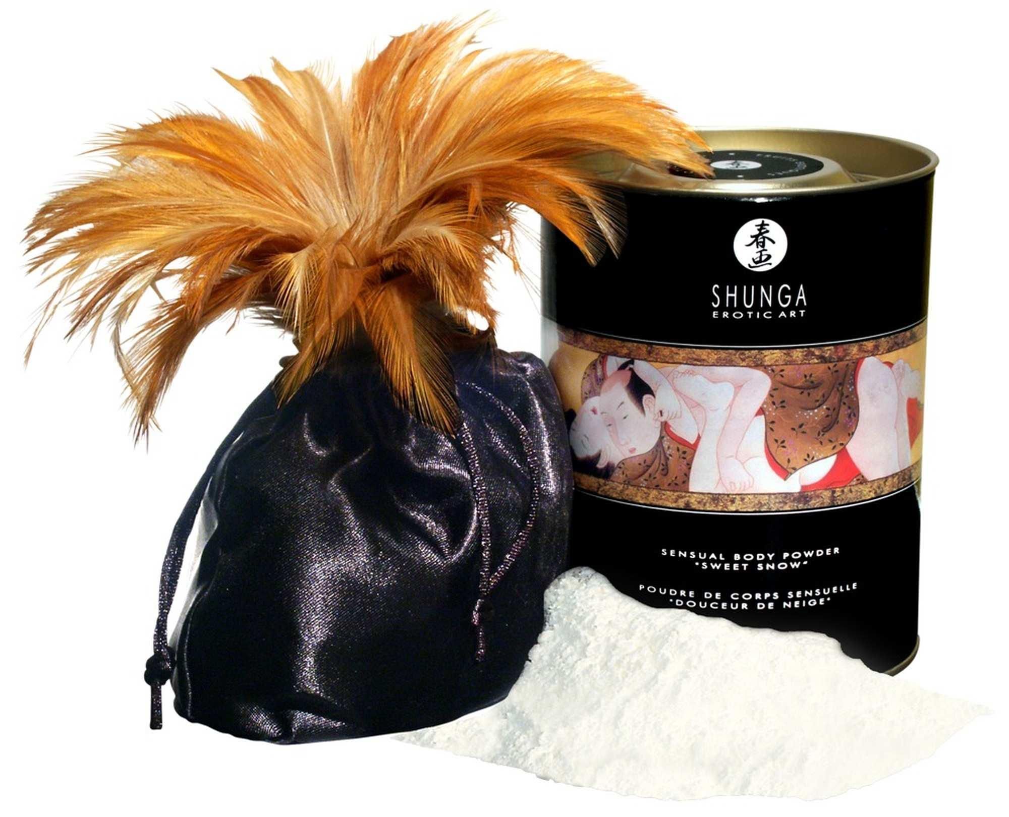 Съедобная пудра для тела Shunga Sensual Body Powder малина, 225 г