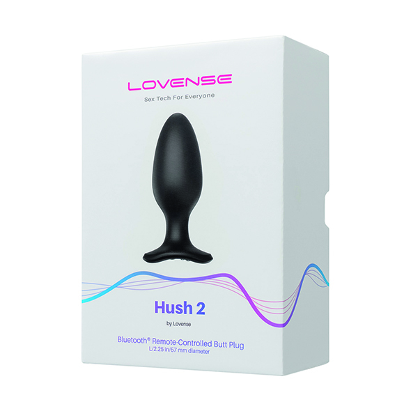 Korek analny Lovense Hush 2 L, 15 cm (czarny)