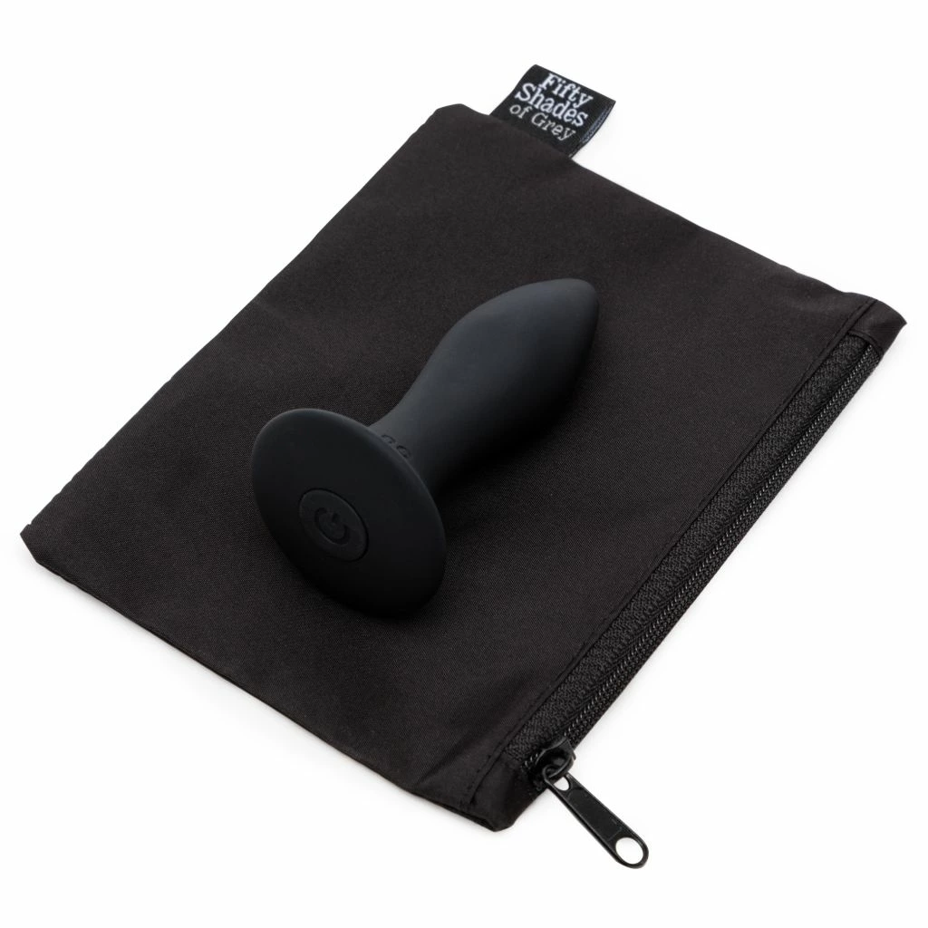 Korek analny z wibracją Fifty Shades of Grey, 8,5 cm (czarny)
