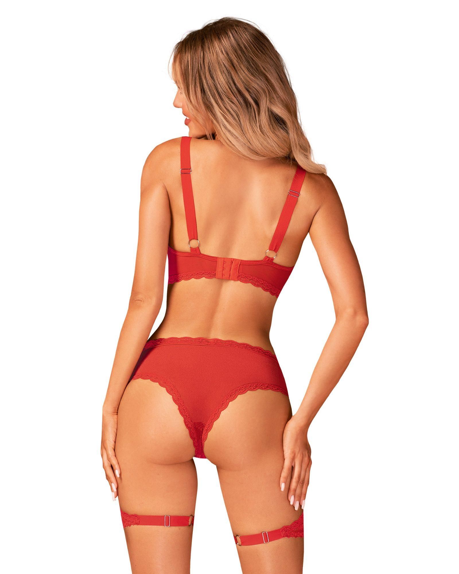 Бюстгальтер Obsessive Belovya, XS/S (красный)