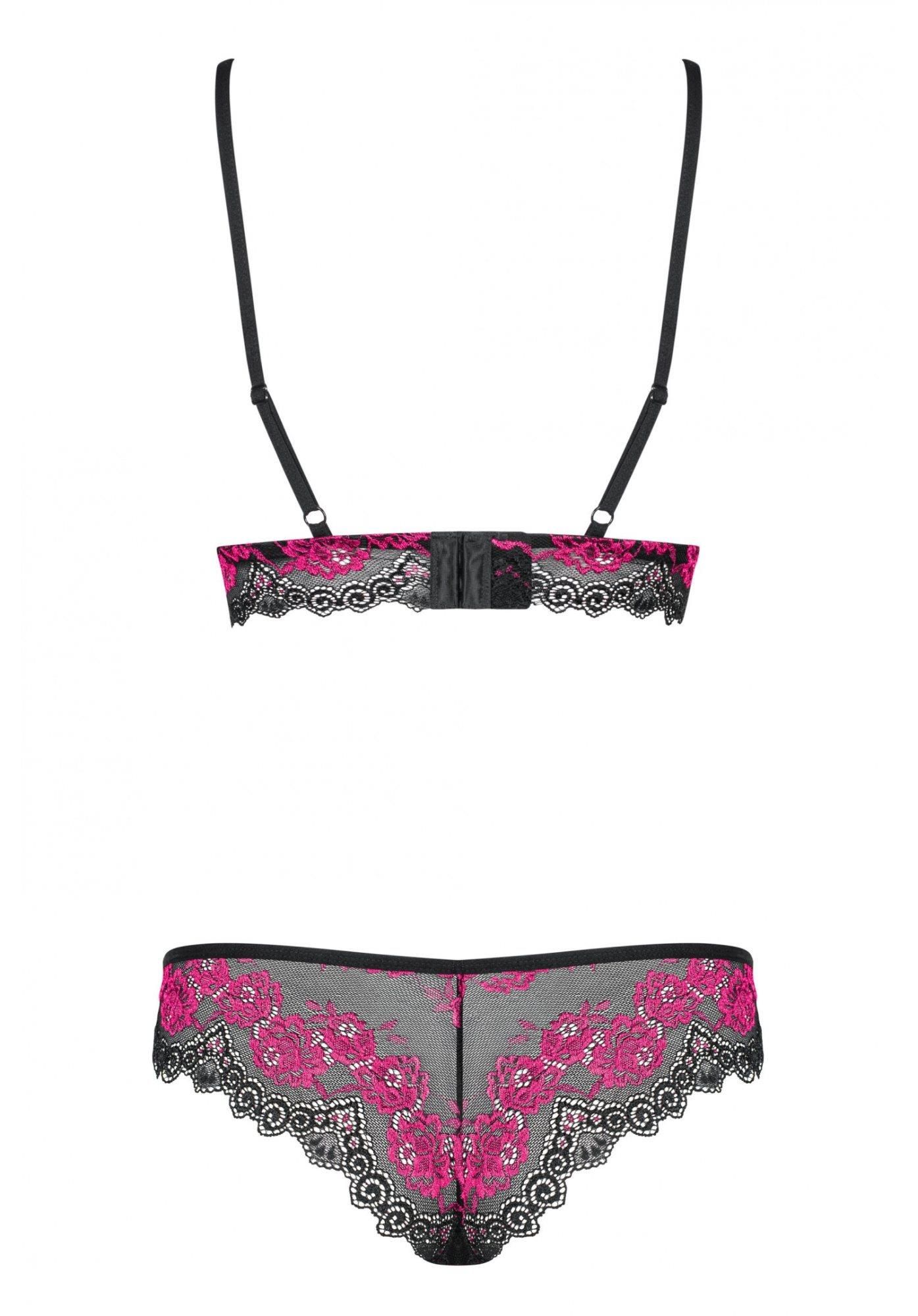 Комплект белья Obsessive Tulia, M/L (черный)