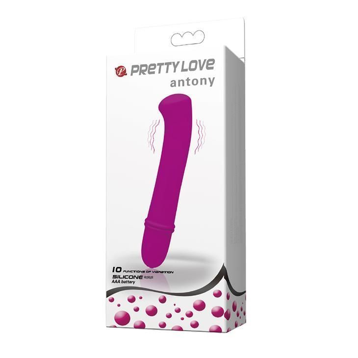 Вибратор для точки G Pretty Love Antony, 12 см (фиолетовый)