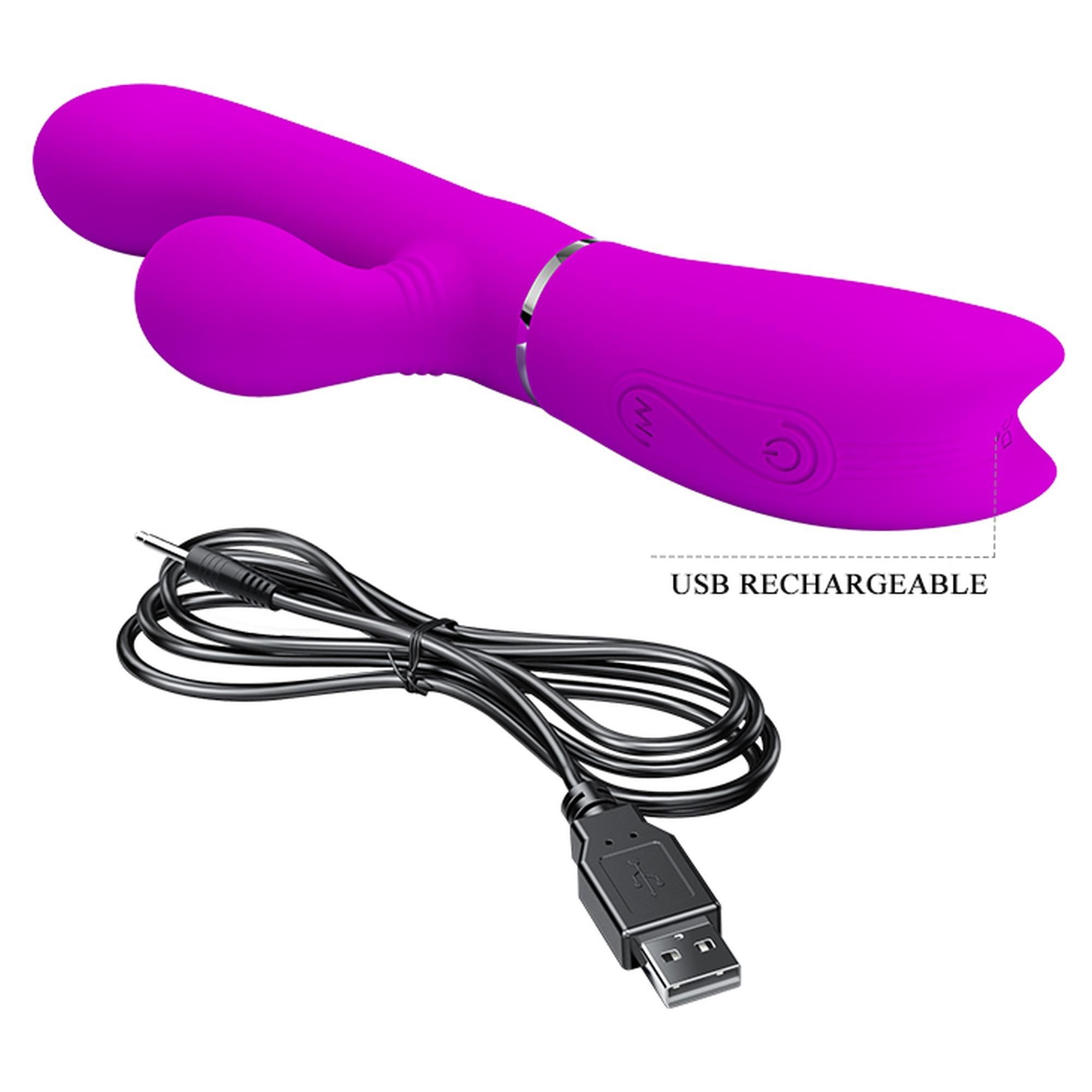 Вибратор-кролик Pretty Love Clitoris Vibrator, 20,8 см (фиолетовый)