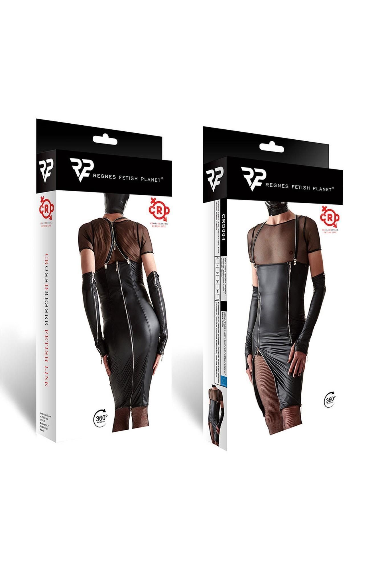 Sukienka Regnes Fetish Planet CRD004, L (czarny)