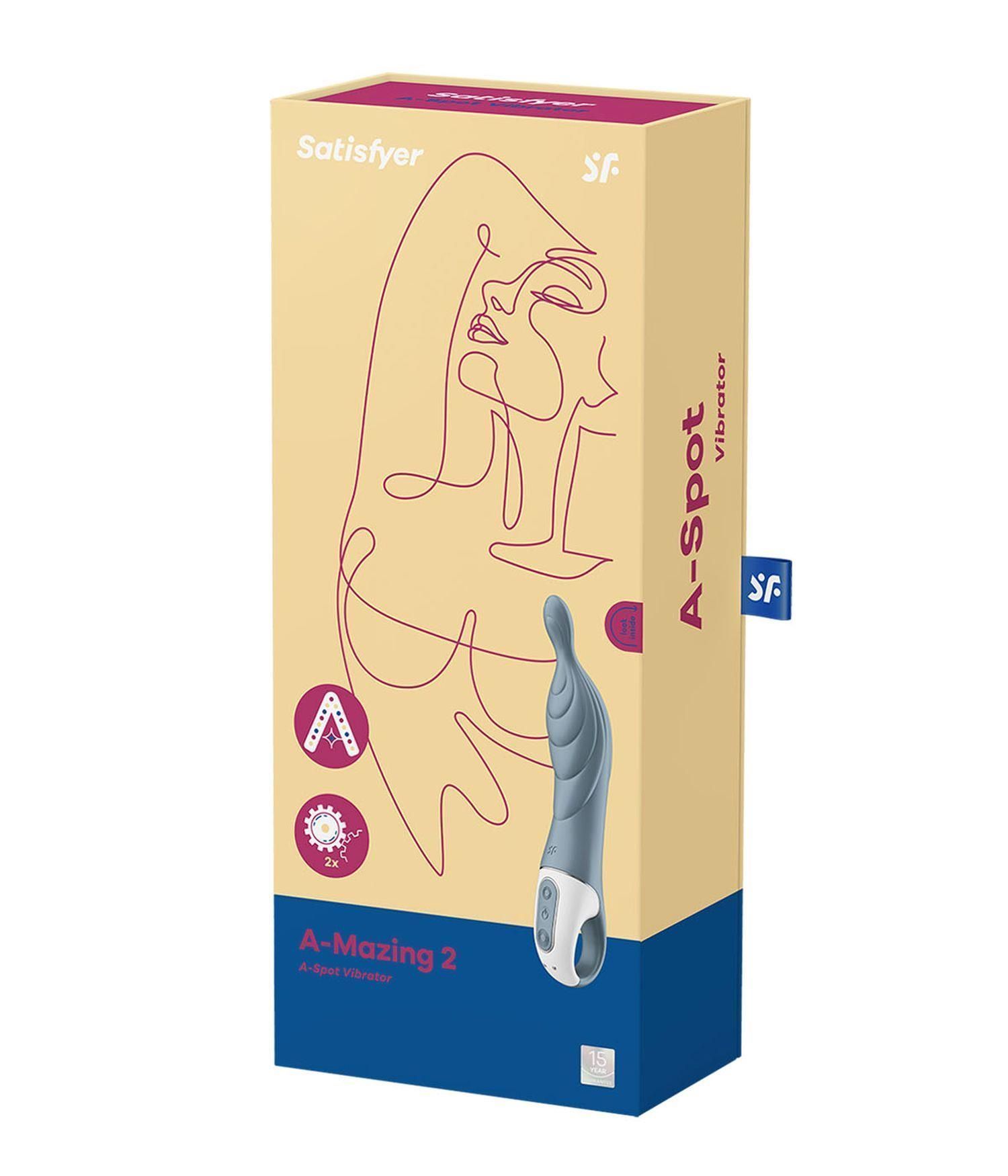 Вибратор Satisfyer A-Mazing 2, 21.7 см (серый)