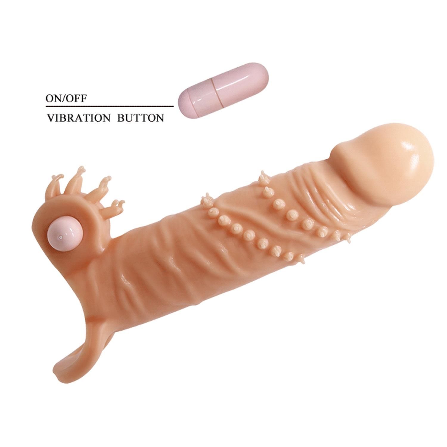 Насадка на пенис LyBaile Penis extended Sleeve Connor, 17 см (телесный)