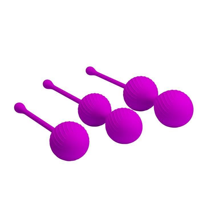 Набор вагинальных шариков Pretty Love Kegel Balls, 3 шт (фиолетовый)
