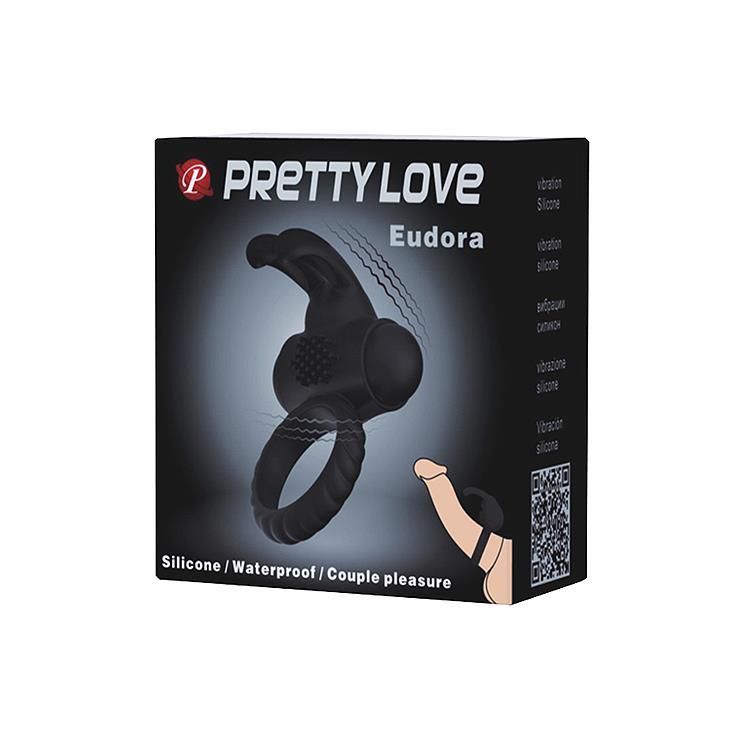 Эрекционное кольцо Pretty Love Eudora Penis Ring, 2,4 см (черный)