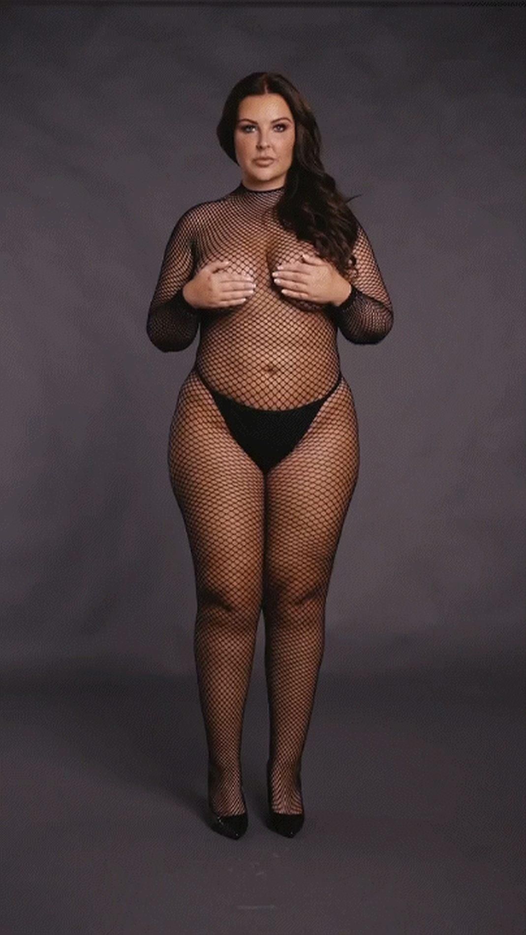 Бодистокинг Le Désir With Open Crotch, Plus Size (черный)
