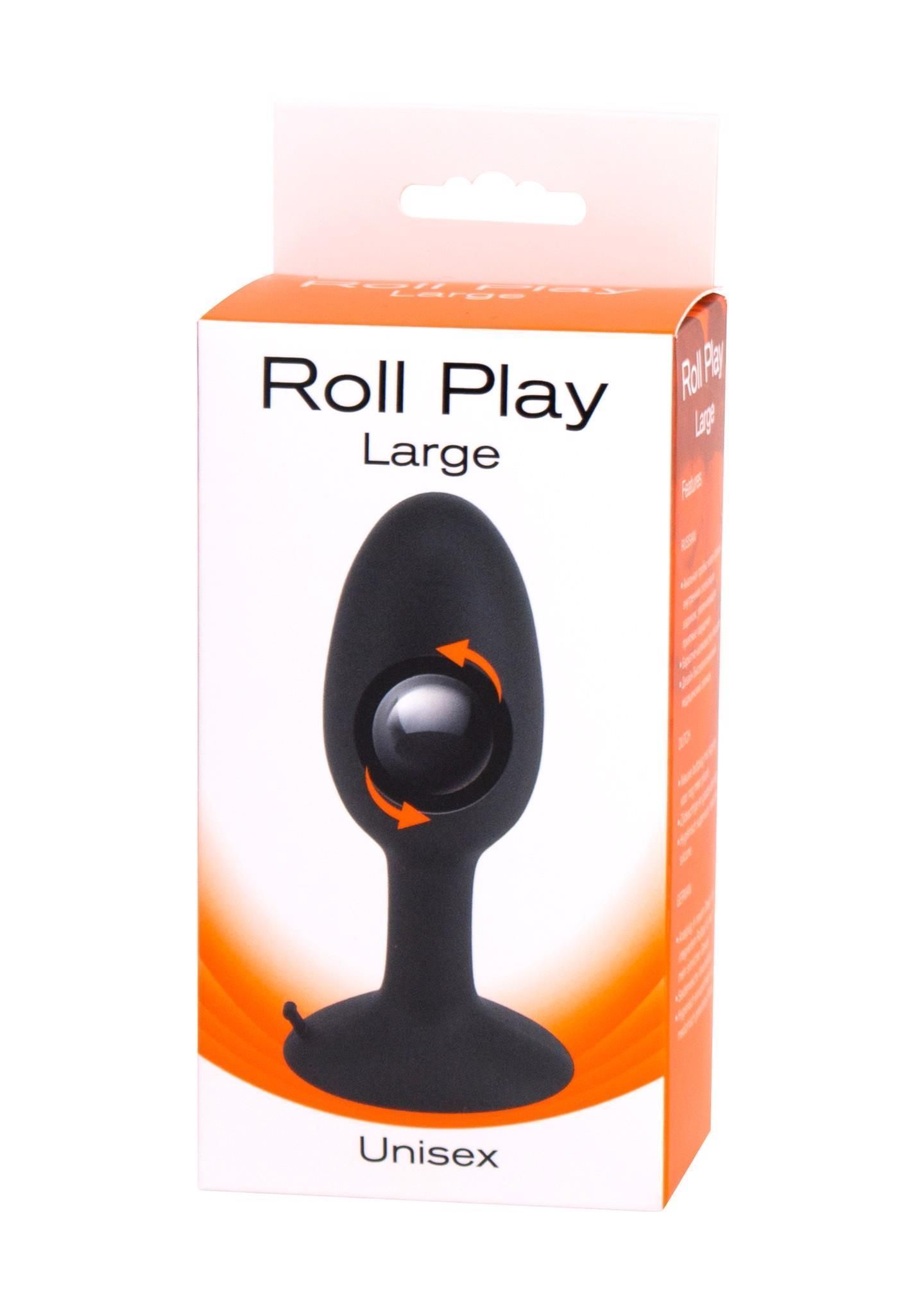 Анальна пробка Seven Creations Roll Play Large, 11,7 см (чорний)