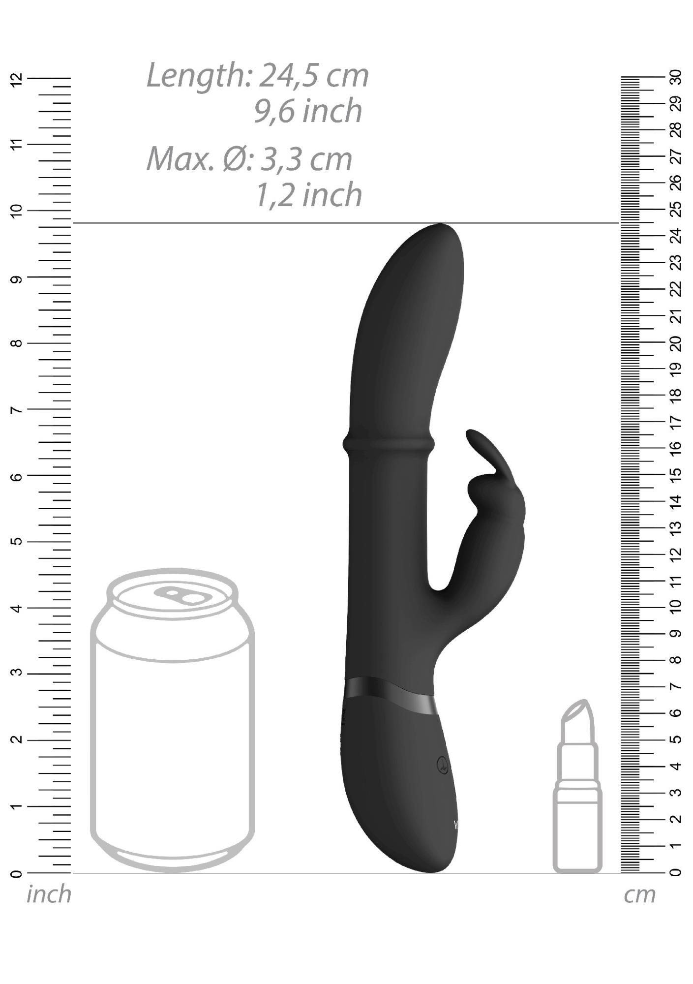 Вибратор-кролик ShotsToys Halo, 24.5 см (черный)