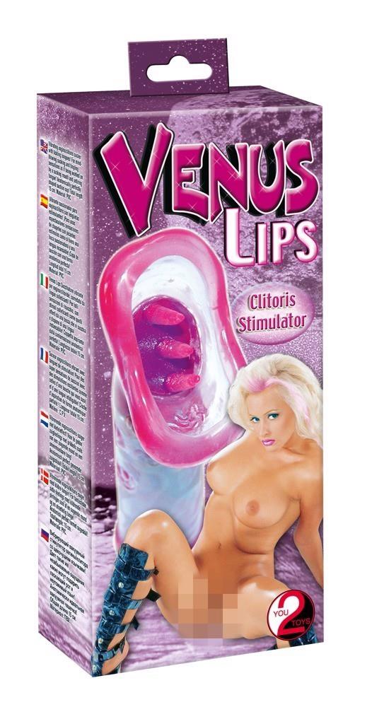 Клиторальный стимулятор You2Toys Venus lips, 15 см (розовый)