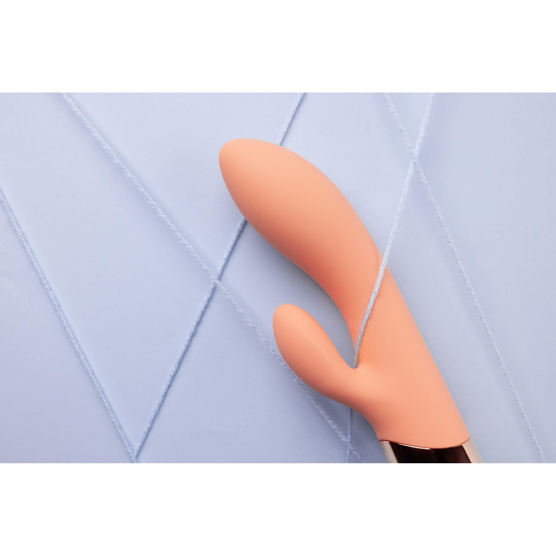 Вибратор-кролик Loveline Ultra Soft Silicone, 22 см (оранжевый)