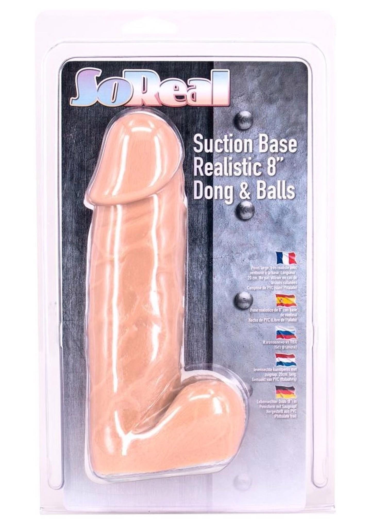 Фалоімітатор Seven Creations So Real Dong, 20 см (тілесний)
