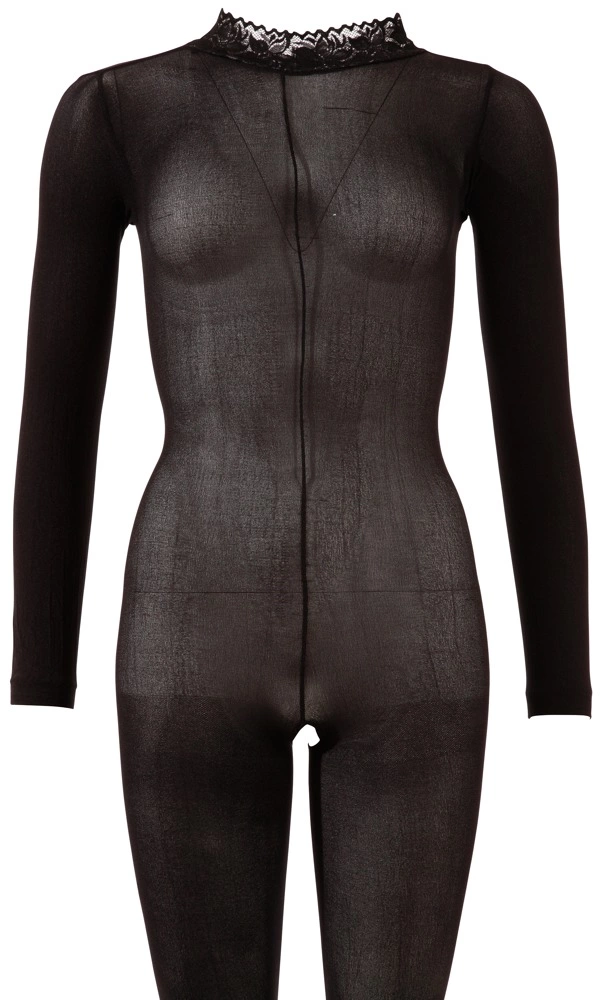 Комбінезон NO:XQSE Catsuit with Lace Colla, M/L (чорний)