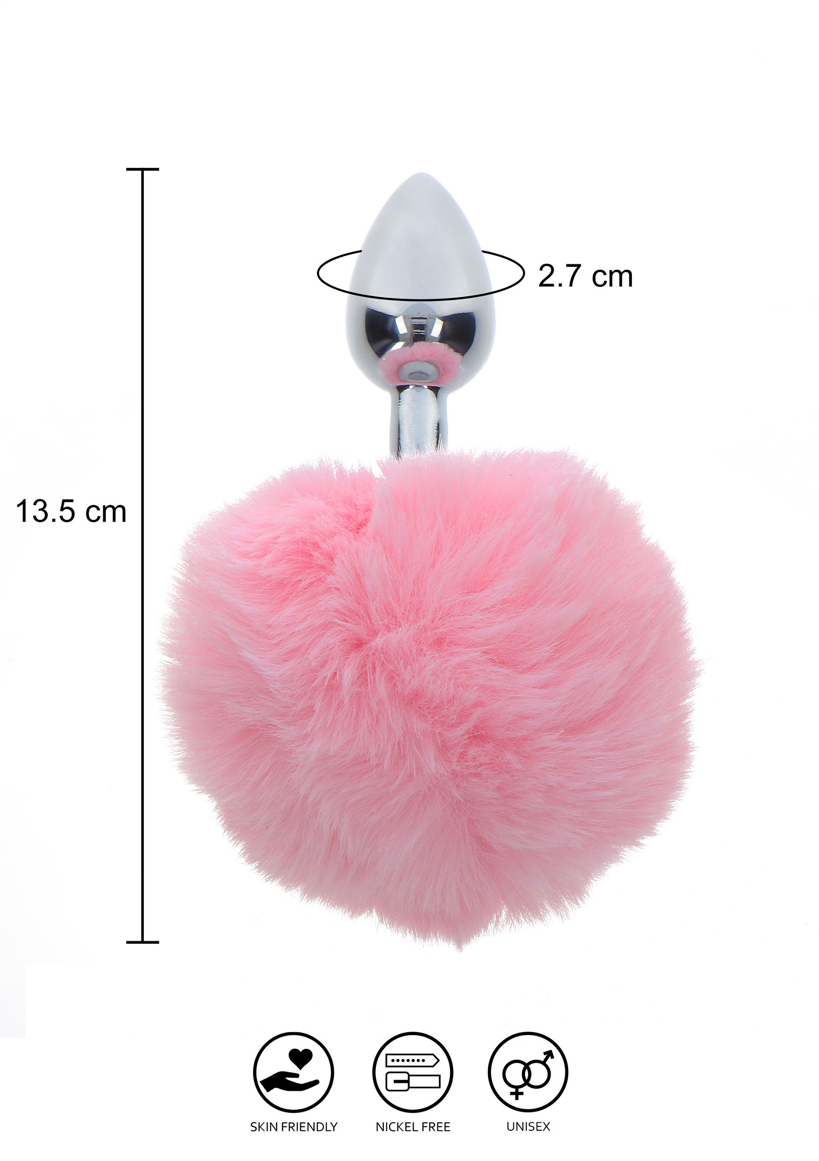 Анальна пробка з хвостиком Taboom Bunnytail Buttplug, 13,5 см (рожевий)