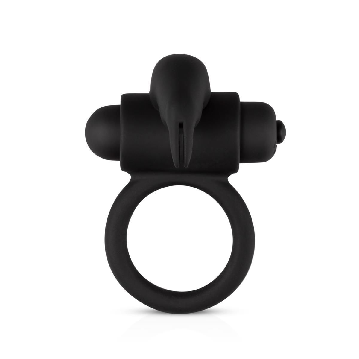 Эрекционное кольцо EasyToys Bunny Vibe Ring, 7.4 см (черный)