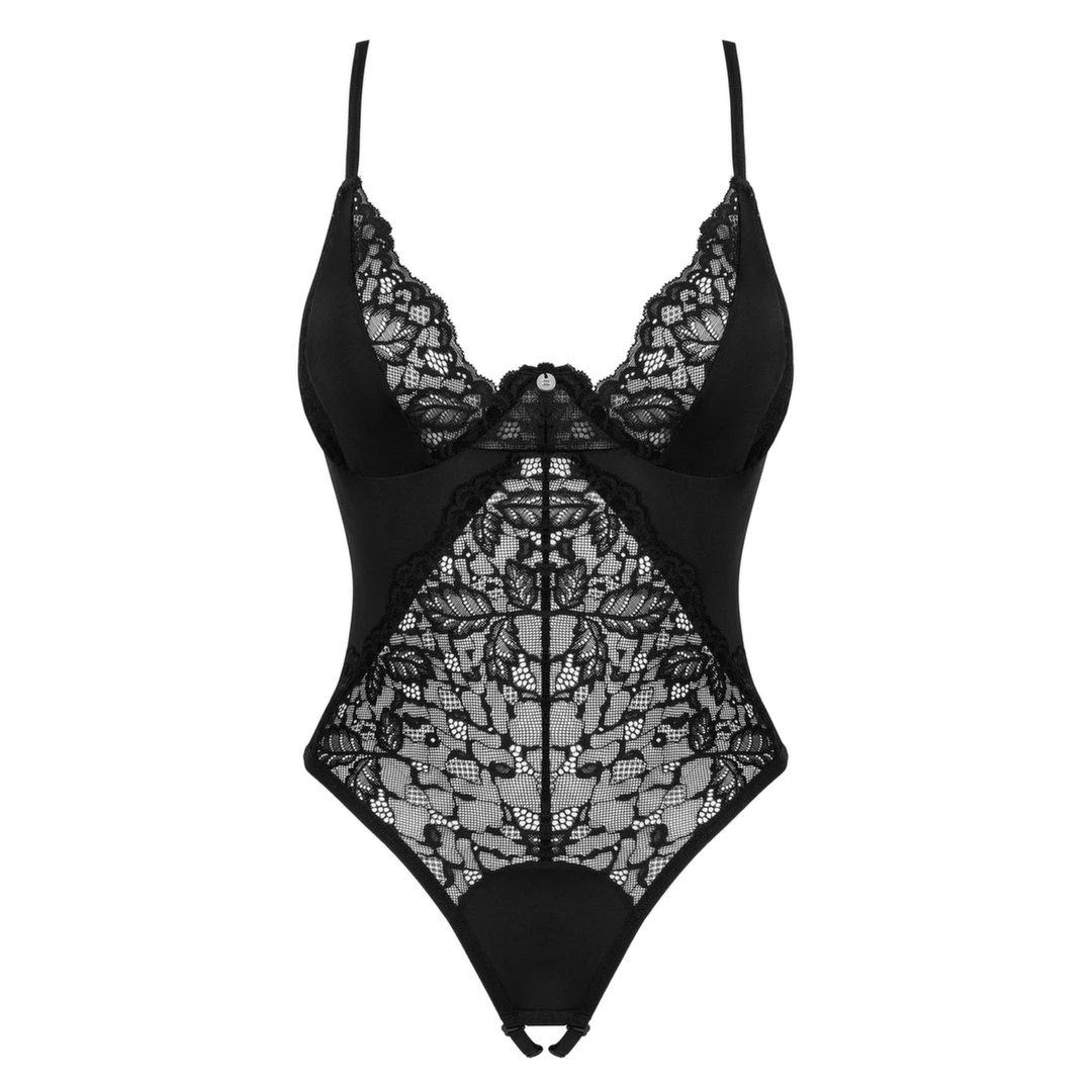 Body Obsessive Bellastia otwarte, XL/2XL (czarny)