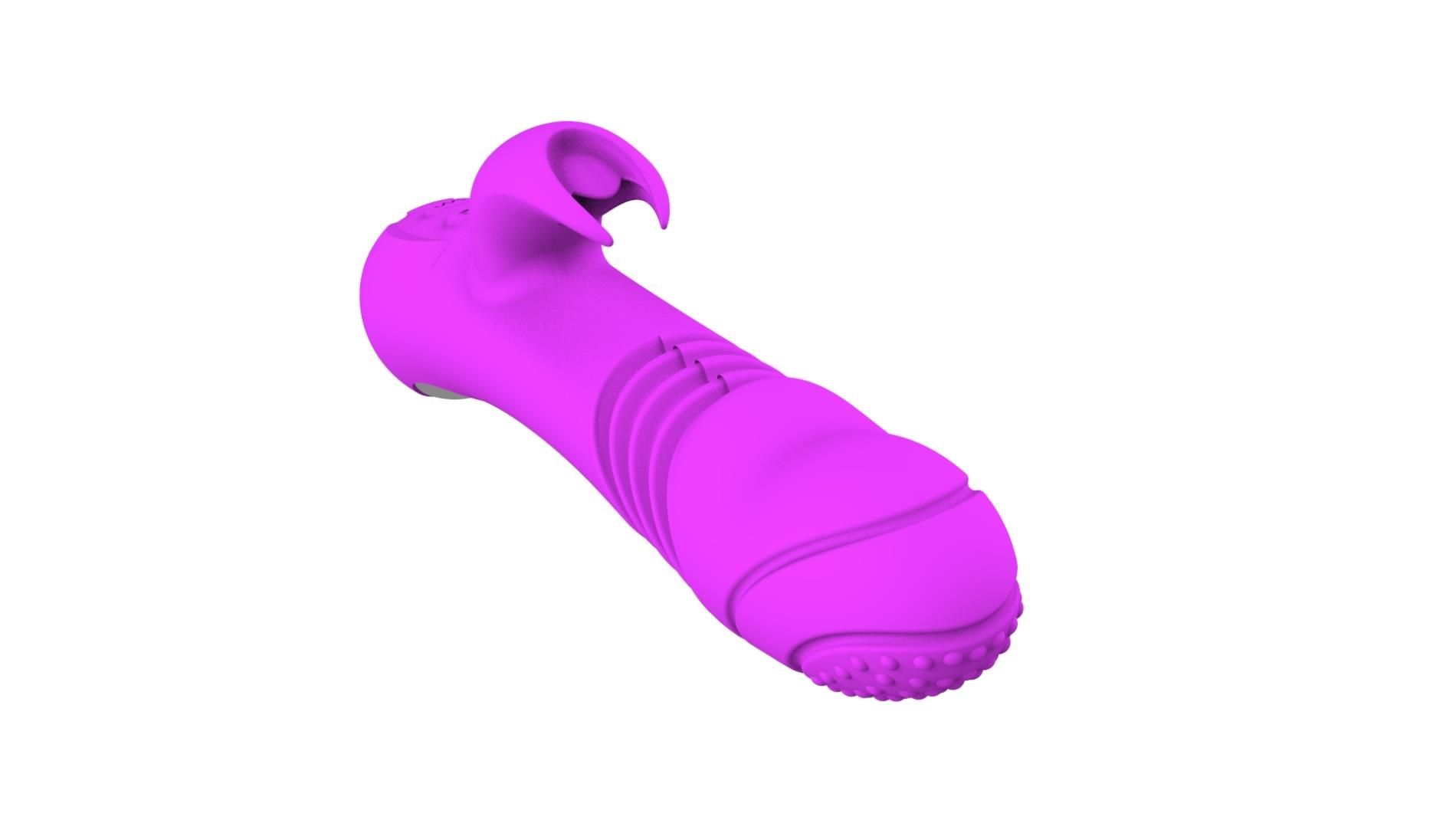 Вибратор-кролик B - Series Power Ella, 23.5 см (фуксия)