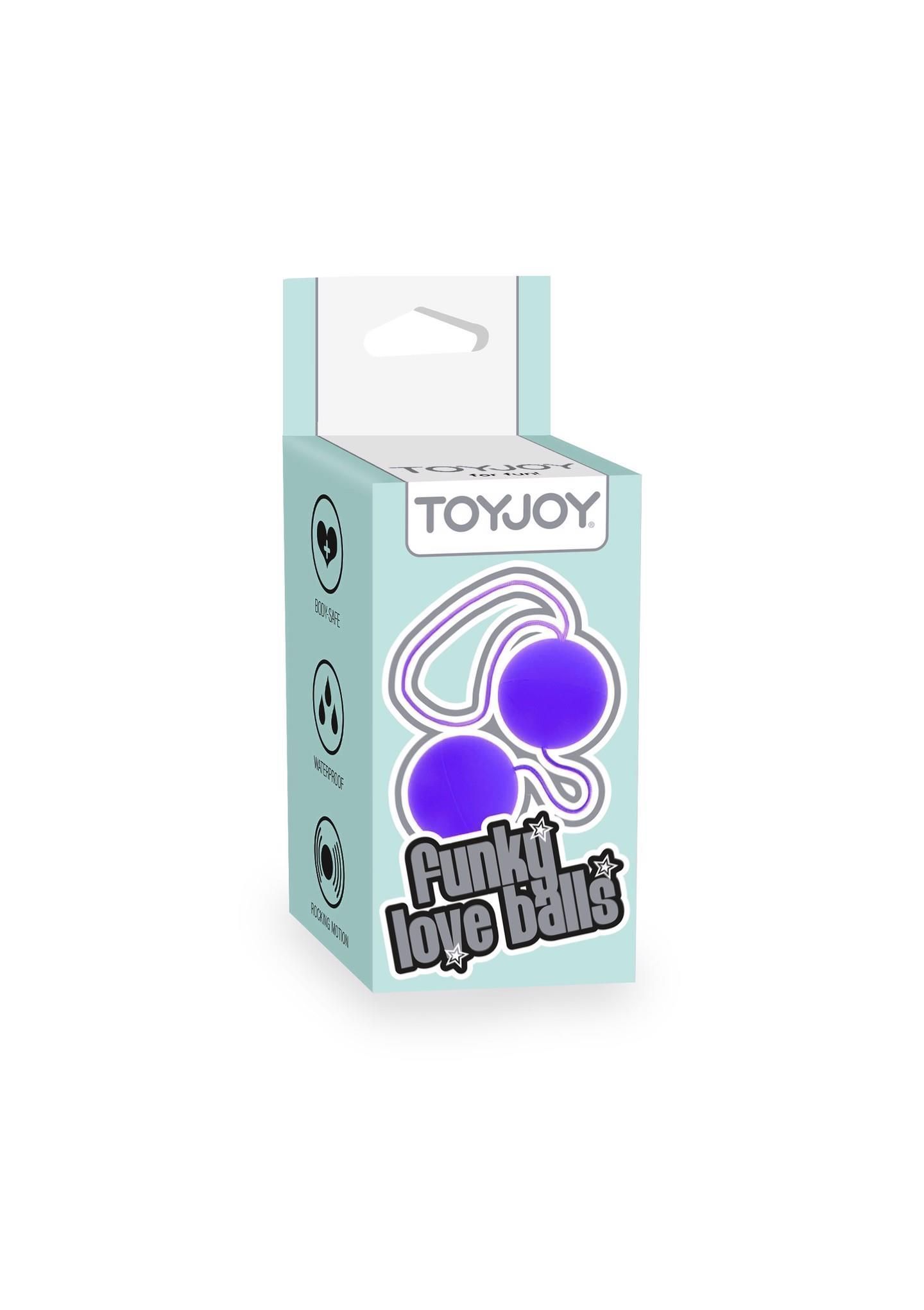 Вагинальные шарики ToyJoy Funky Love Balls, 2 шт (фиолетовый)