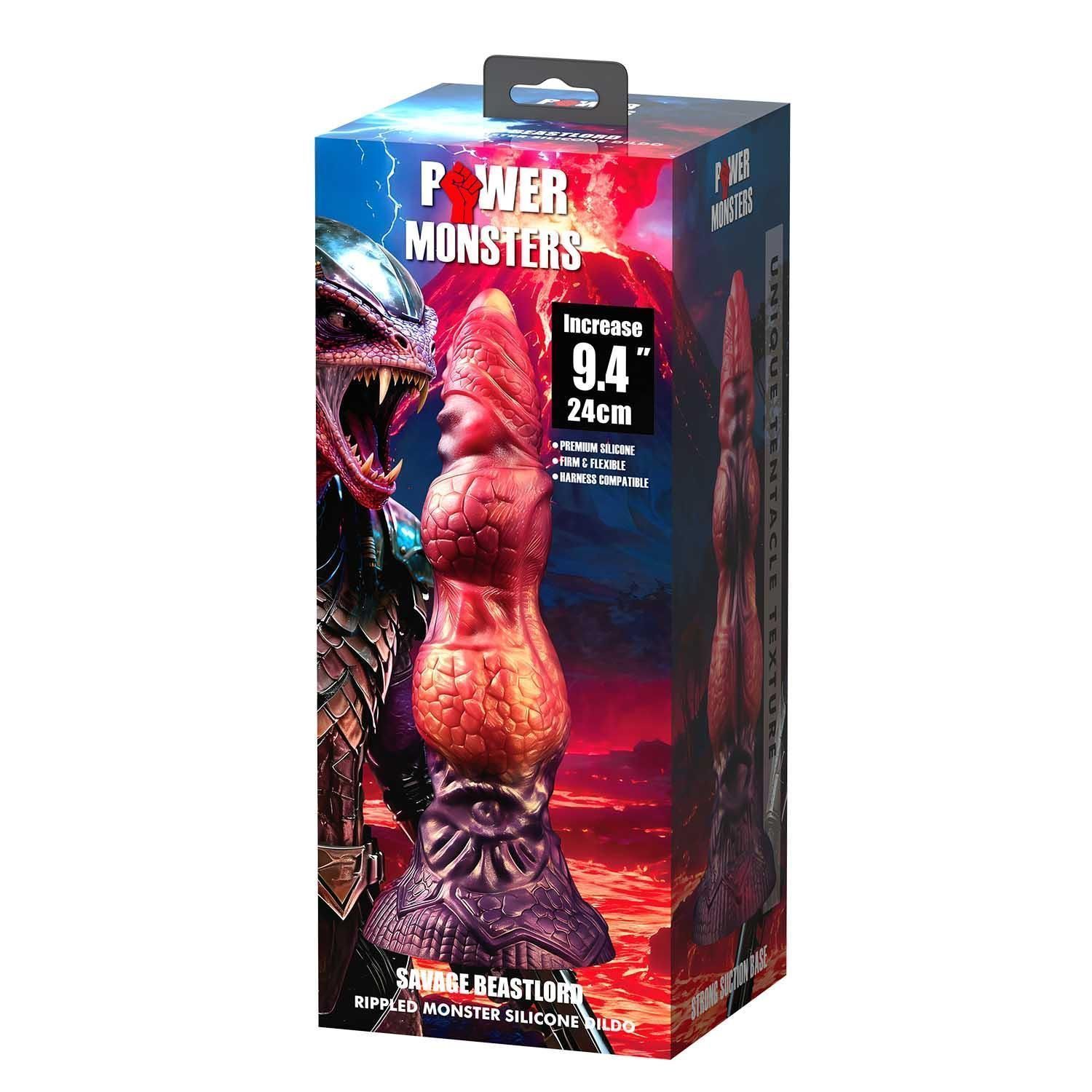 Фаллоимитатор Power Monsters Savage Beastlord, 24 см (мульти)