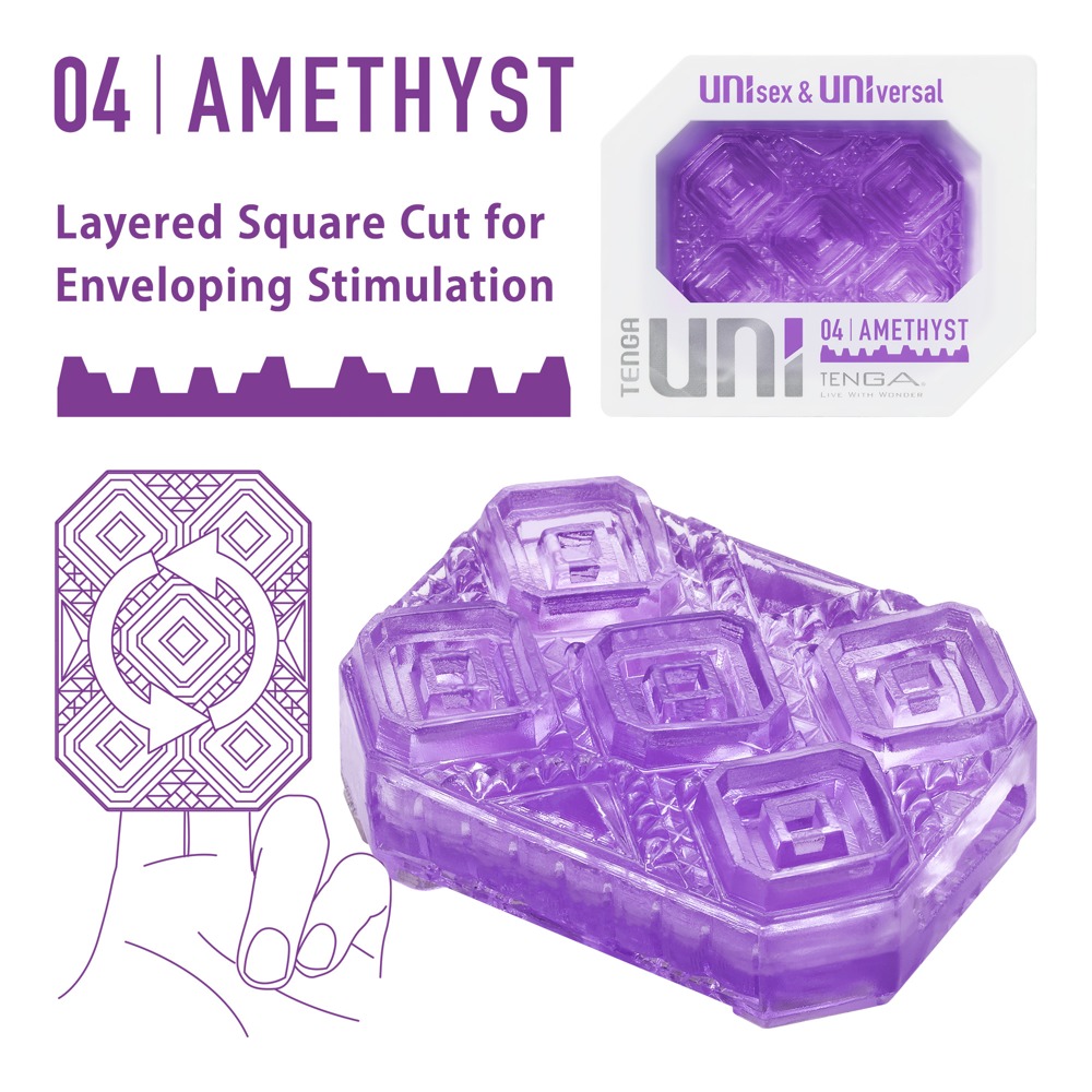 Мастурбатор Tenga Uni 04 Amethyst (фиолетовый)