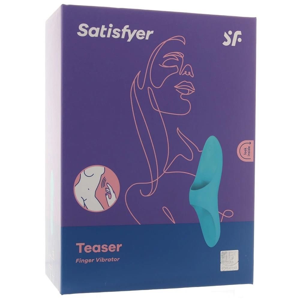 Вібратор на палець Satisfyer Teaser, 12 см (блакитний)