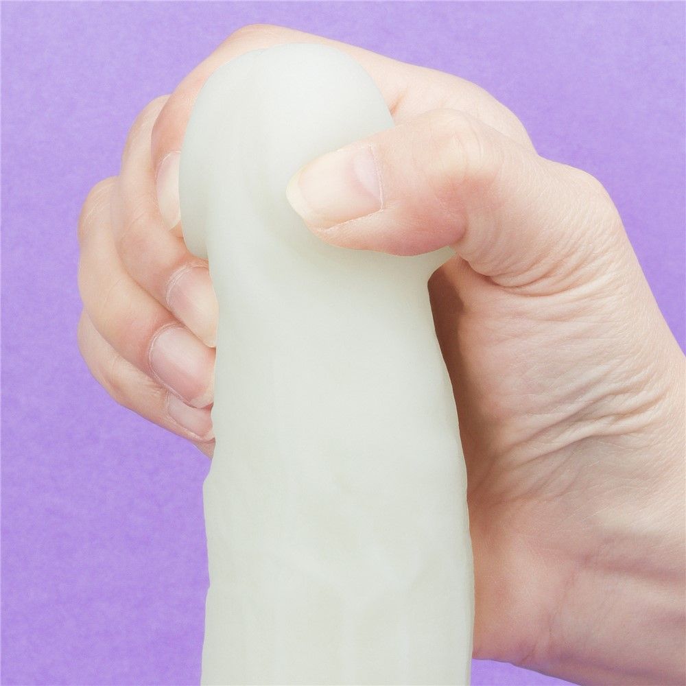 Неоновый фаллоимитатор LoveToy Lumino Play, 26,9 см (голубой)