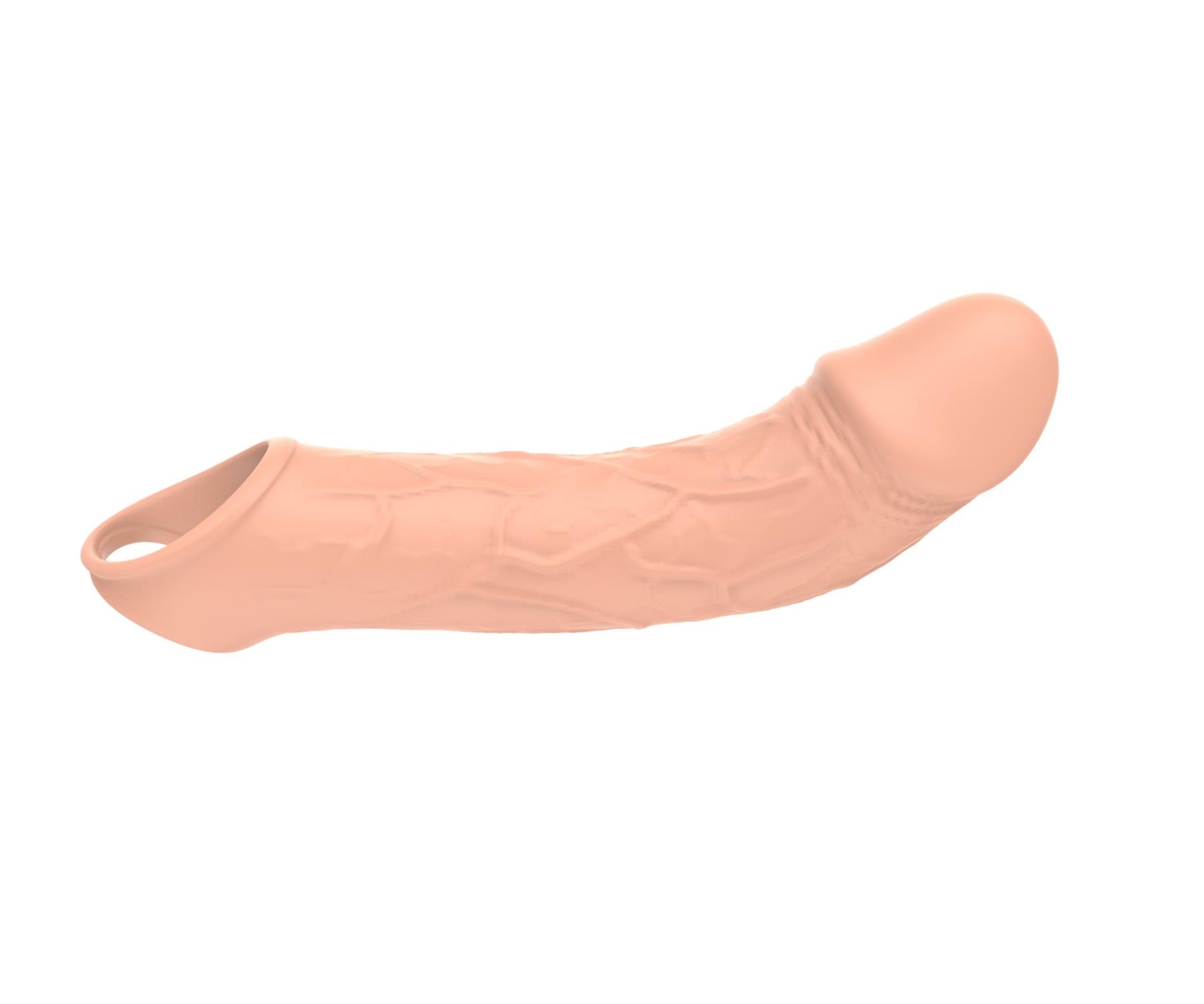 Boys of Toys Vibrating Extension - Nakładka na penisa, W kolorze cielistym, 20 cm