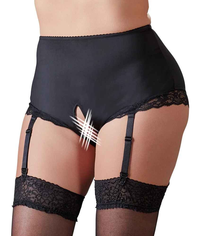 Трусики Cottelli Curves otwarte, 2XL (черный)