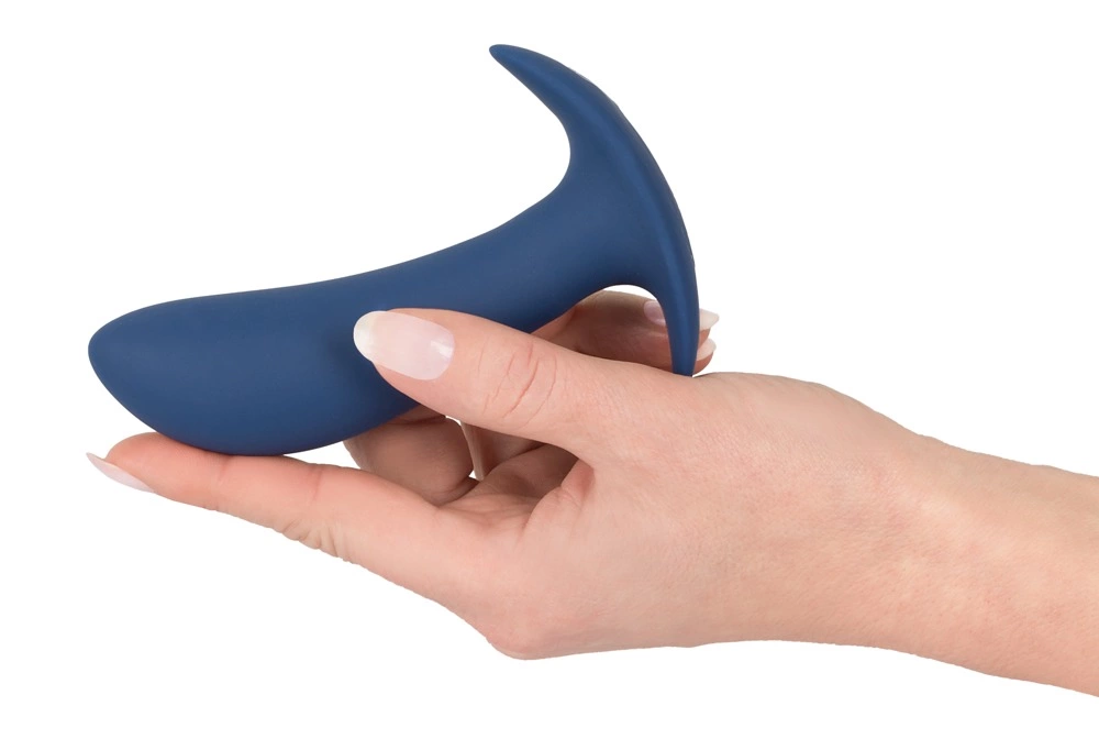 Стимулятор простаты Vibrating Butt Plug, 12 см (синий)