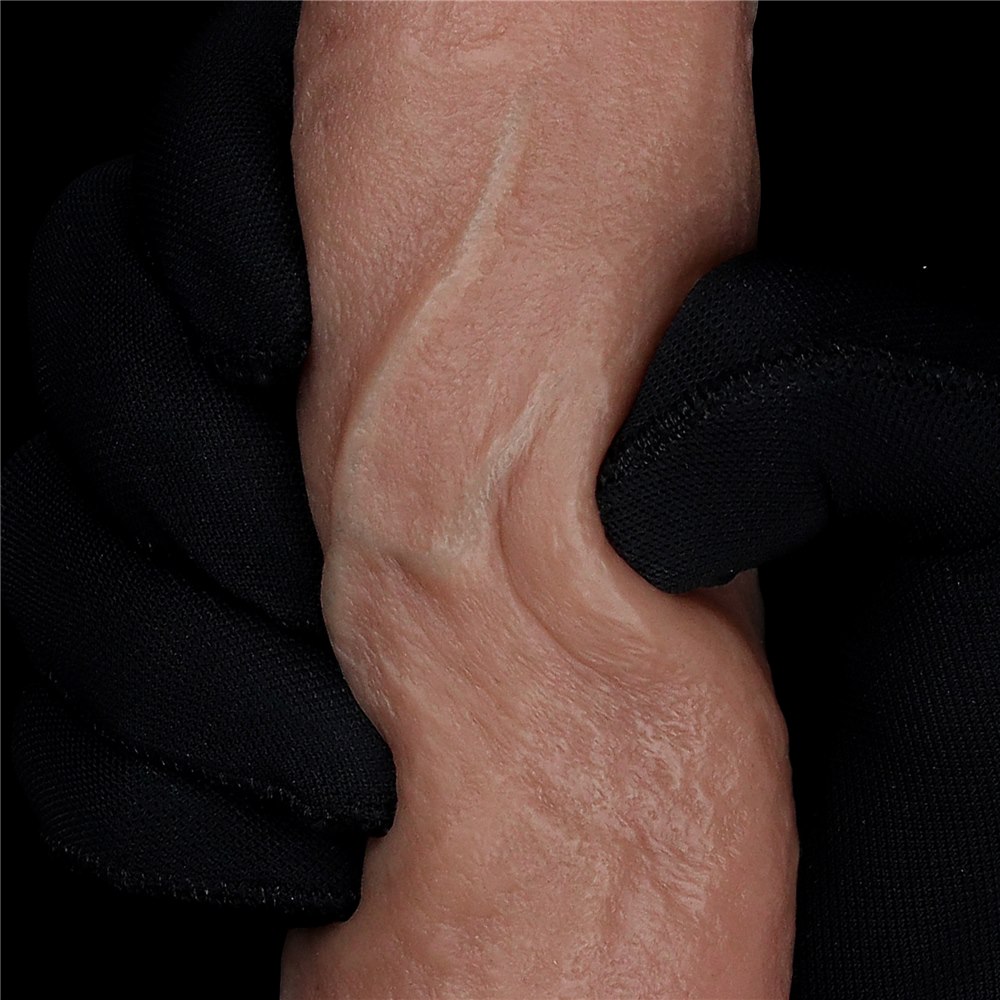 Фаллоимитатор Dual Layered Silicone Cock 7", 18 см (коричневый)
