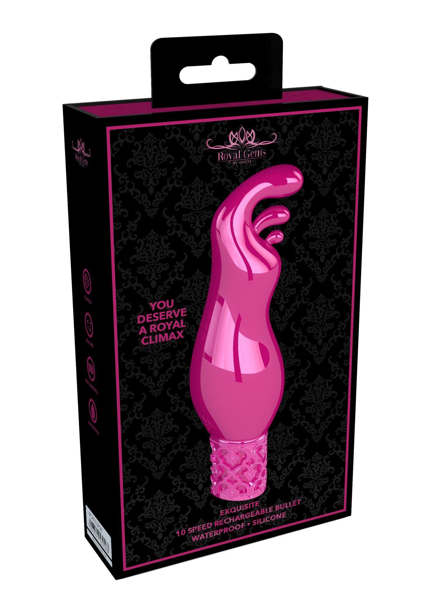 Вибромассажер Royal Gems Exquisite, 12 см (розовый)
