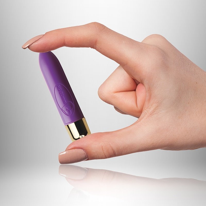 Korek analny z wibracją Rocks Off Petite, 10 cm (fioletowy)
