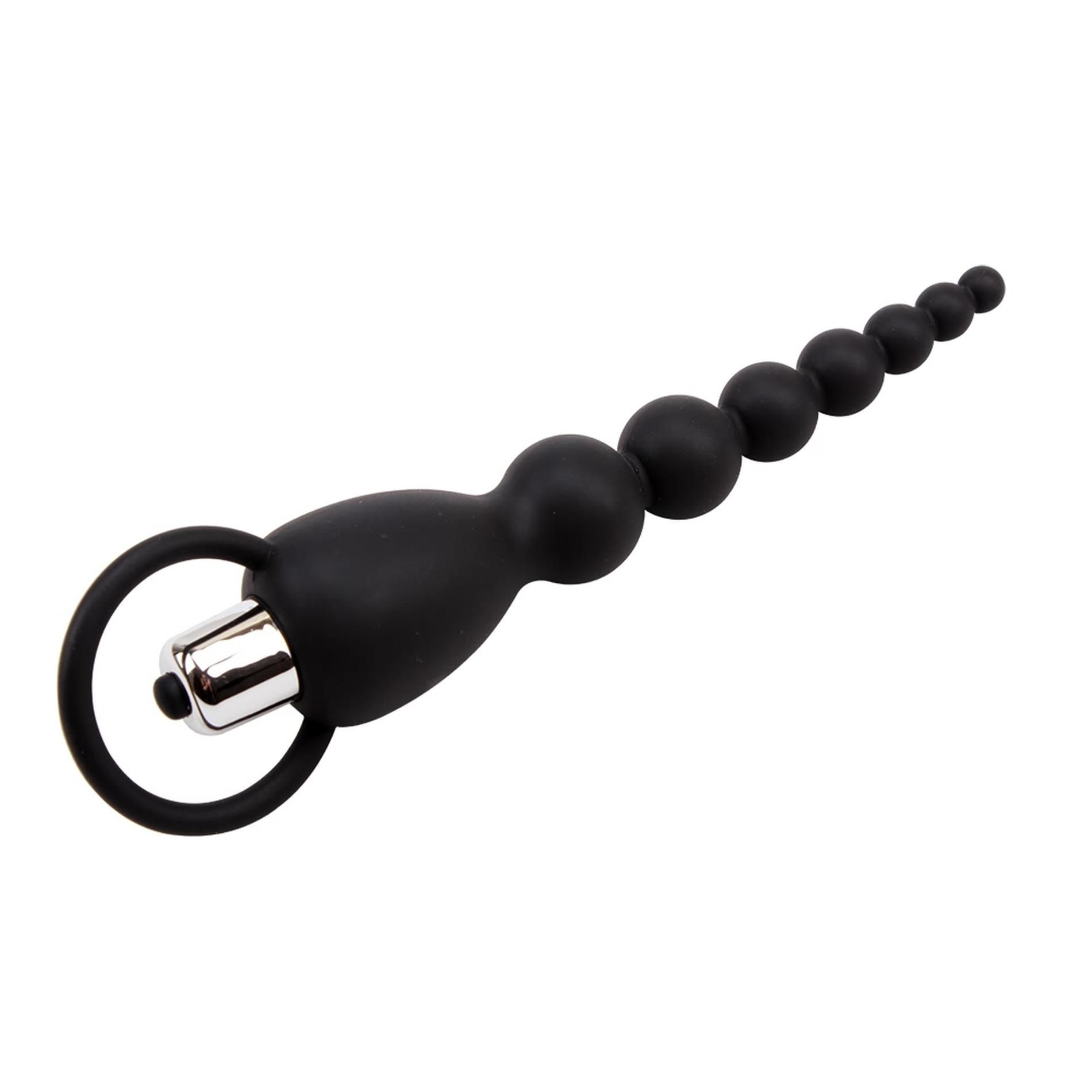 Анальная цепочка Black Mont Elite Power Beads, 19.5 см (черный)