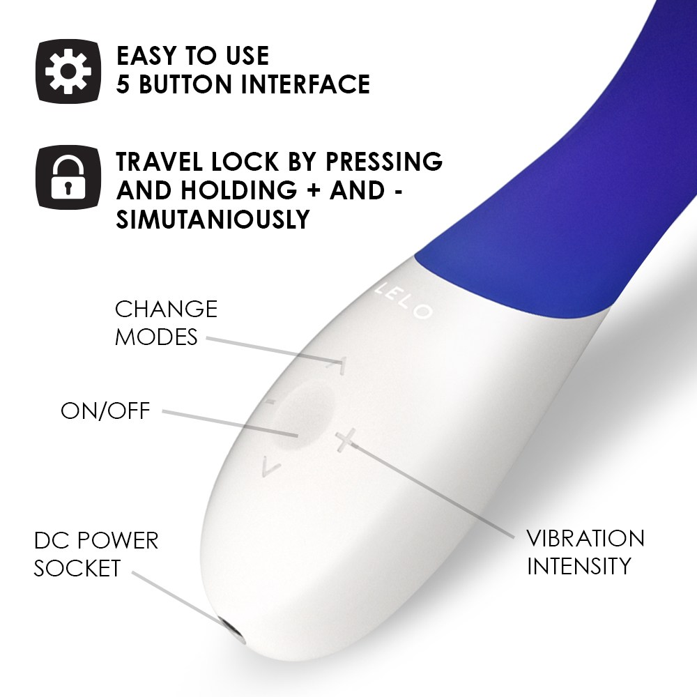 Вибратор Lelo Mona Wave, 19,5 см (синий)