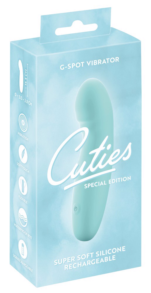 Вибратор Cuties Mini G-Spot, 15.5 см (бирюзовый)