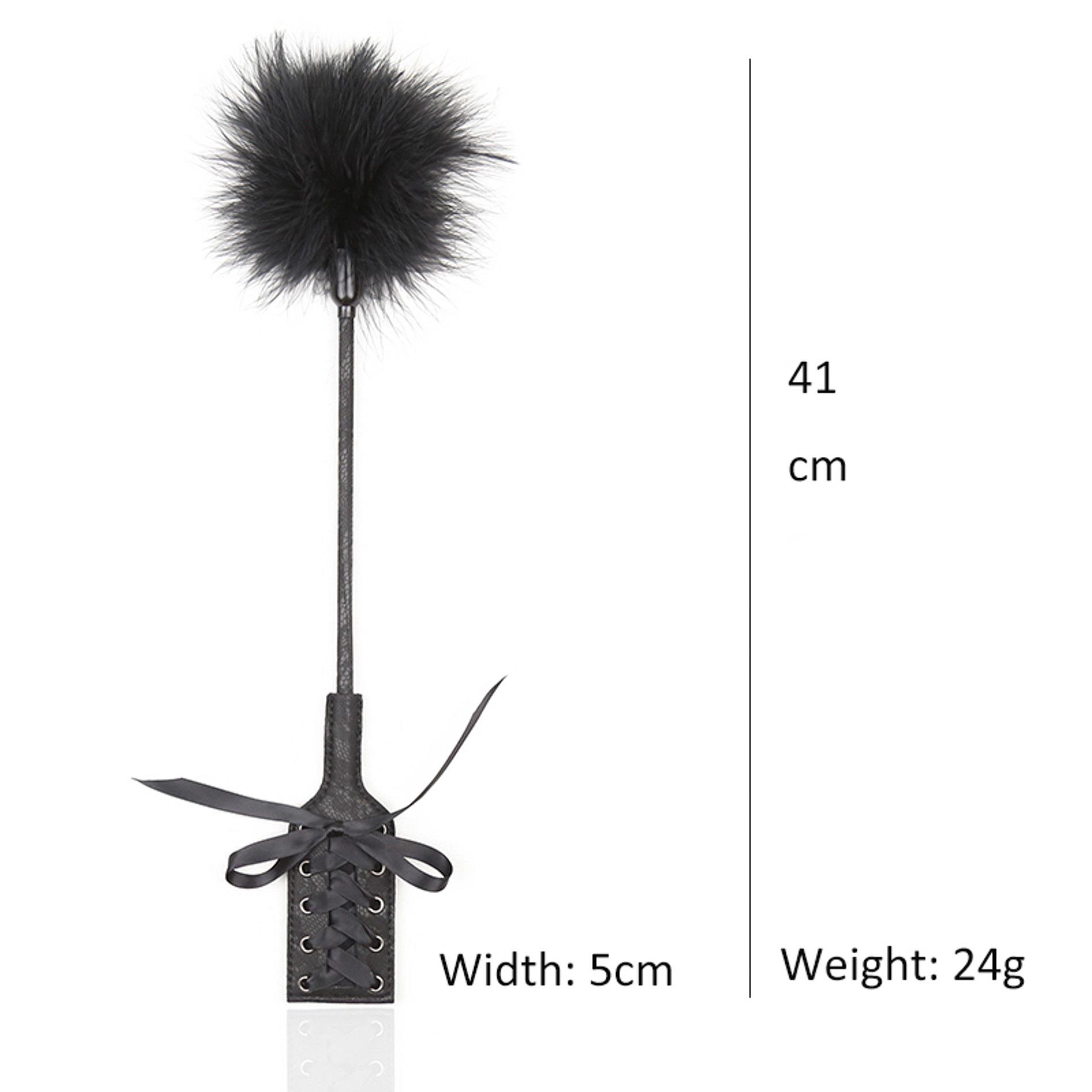 Стек Fetish B-Series Tickler & Whip 3.0, 41 см (черный)