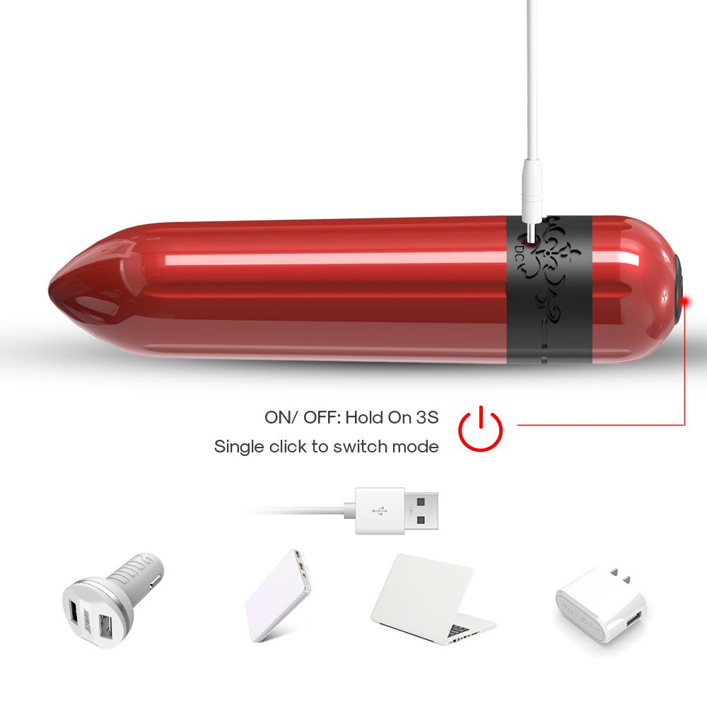 Вибратор Boss Series Rocket, 9.1 см (красный)