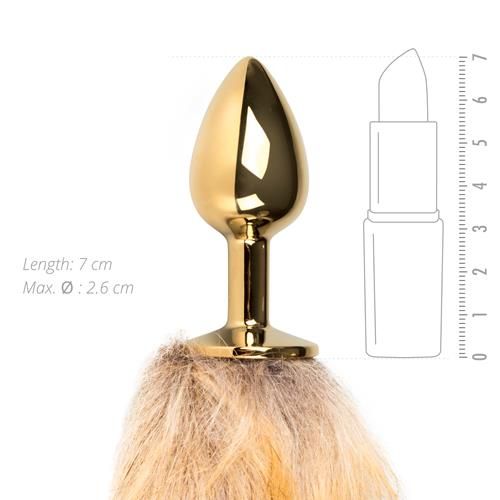 Korek analny EasyToys Plug-Korek Lisi Ogon, 42 cm (złoty)