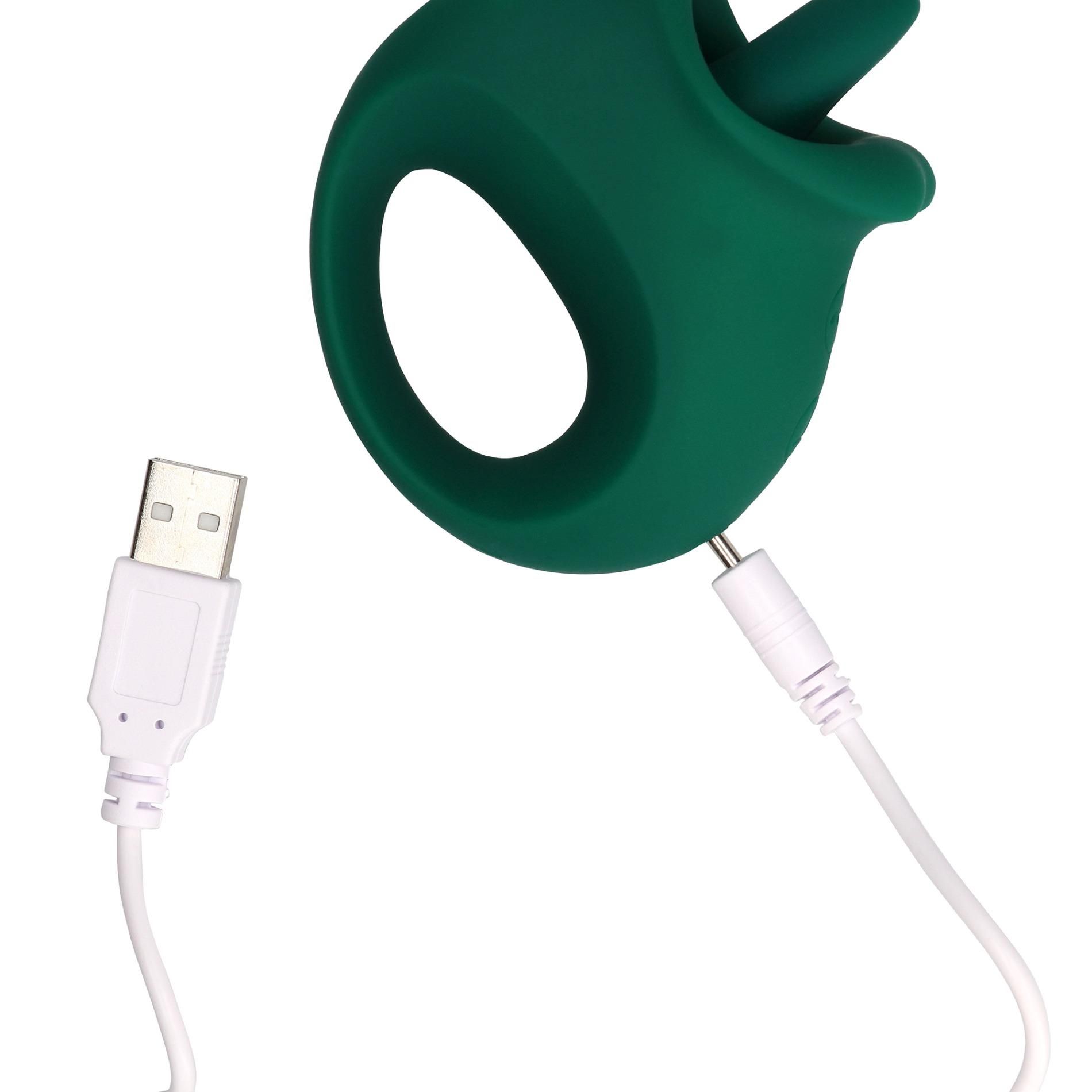 Вибратор для клитора Loveline Licking and Vibrating Clitoral Stimulator (зеленый)