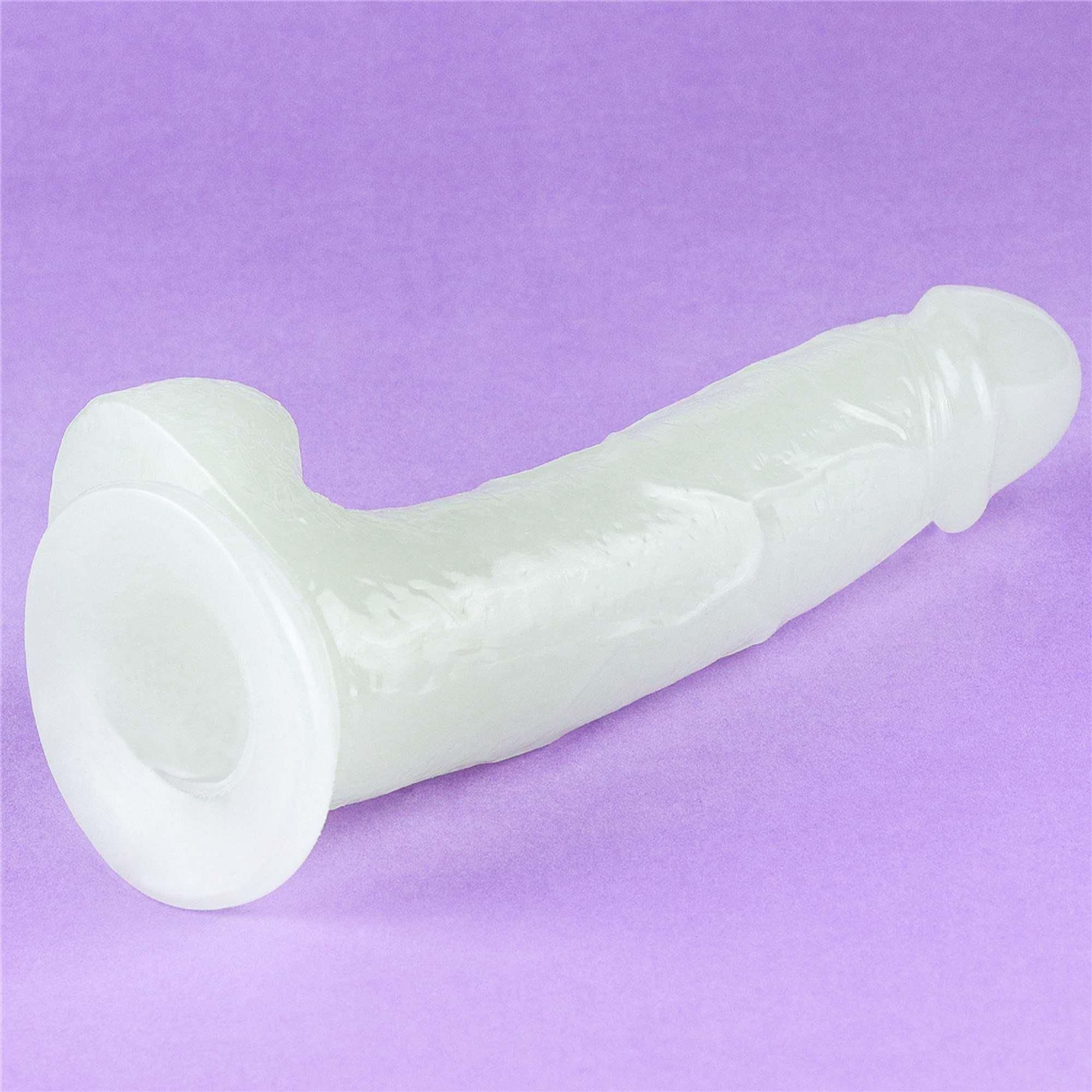 Неоновый фаллоимитатор LoveToy Lumino Play, 19 см (голубой)