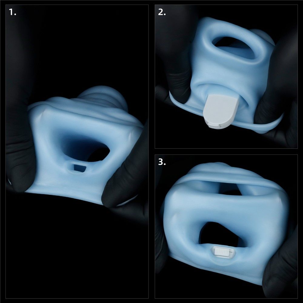 Насадка на пенис с вибрацией LoveToy Knights Ring Vibrating Wave With Scrotum Sleeve, 14,4 см (голубой)