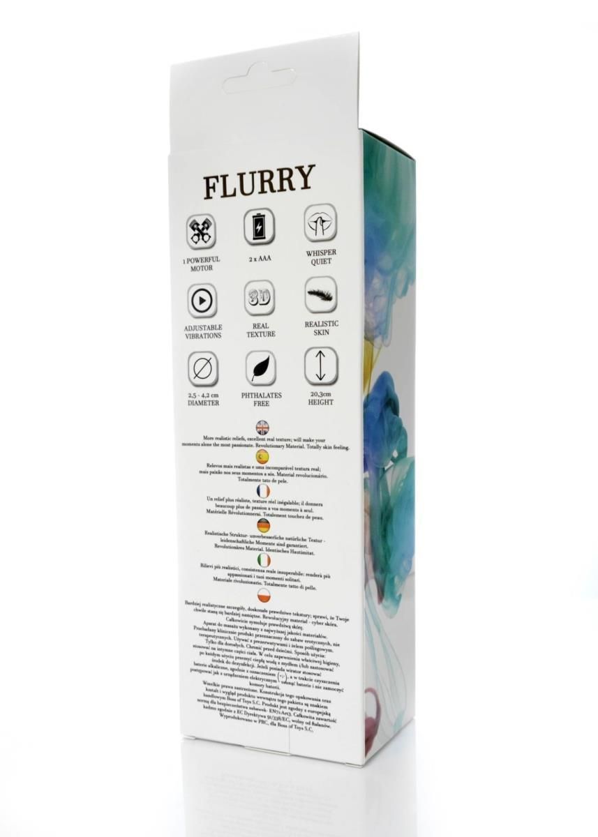 Realistyczny wibrator Boss Flurry, 20,3 cm (w kolorze cielistym)