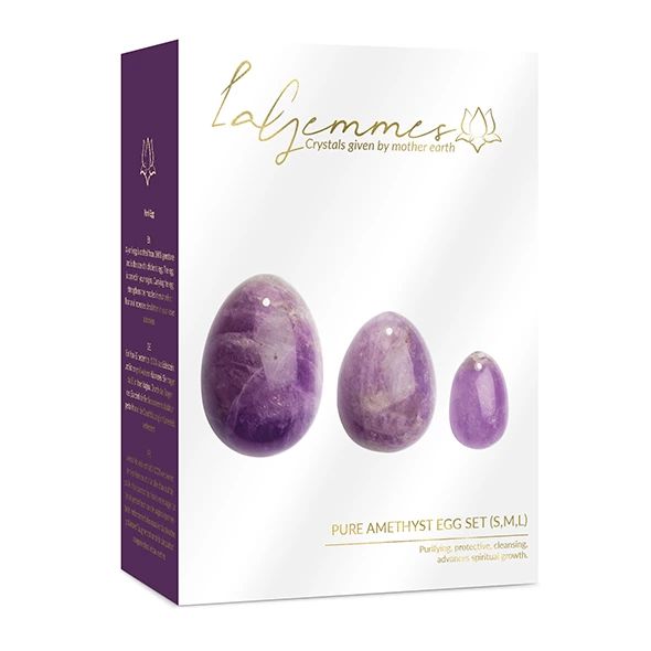 Вагінальні кульки La Gemmes Yoni Egg Set Pure Amethyst, набір 3 шт (фіолетовий)