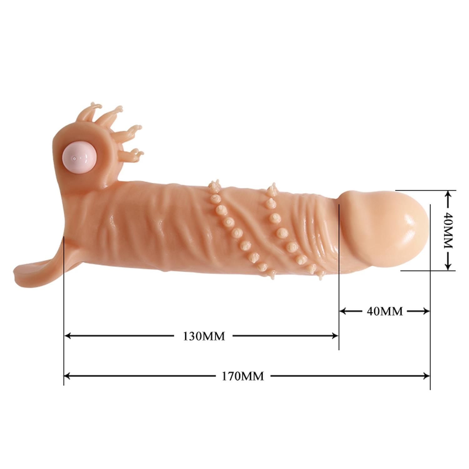 Насадка на пенис LyBaile Penis extended Sleeve Connor, 17 см (телесный)