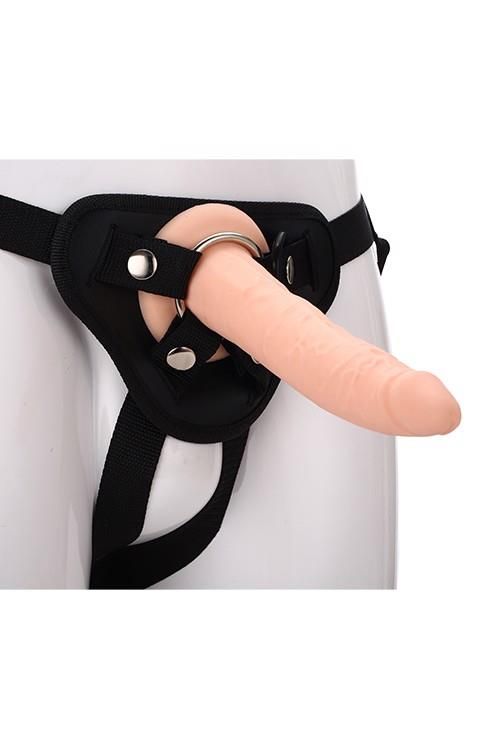 Страпон Dream Toys Realstuff Strap On Real Dildo, 20 см (тілесний)