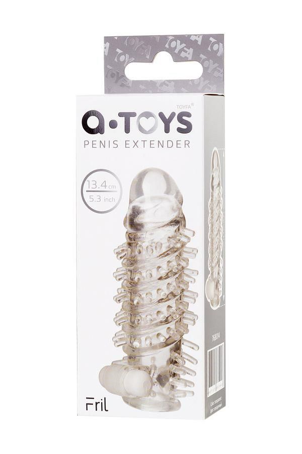 Насадка на пенис A-Toys Fril, 13.4 см (прозрачный)